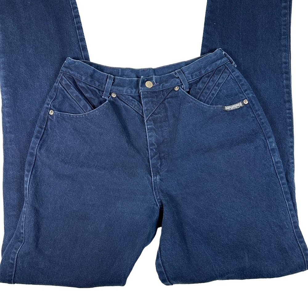 Roughrider vintage 90s western Blue Jeans high rise bareback cowgirl punchy mom